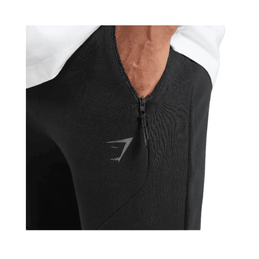 Gymshark Interlock Tech Joggers Black - HypeFly India View 3