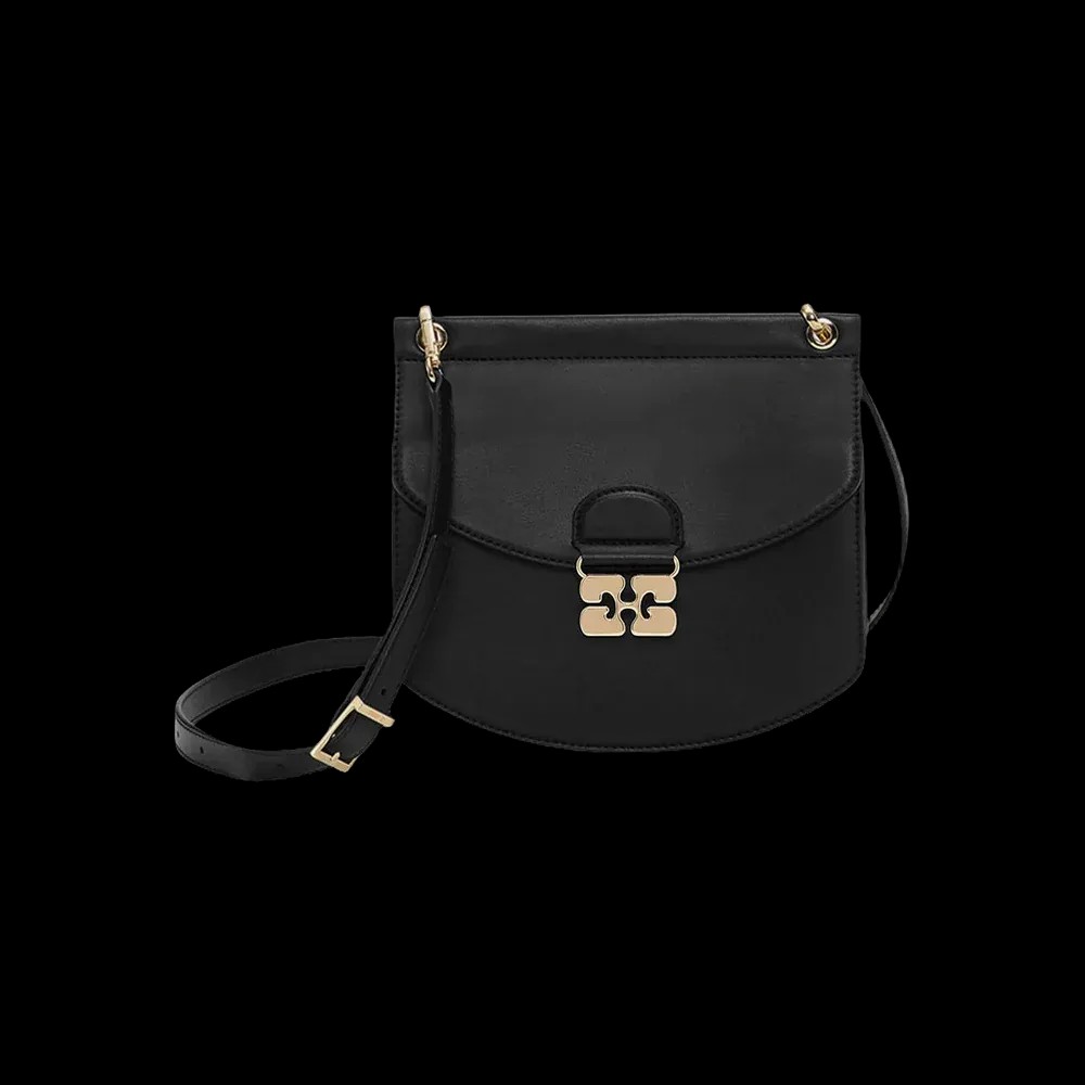 Ganni Black Small Apo-G Bag	 - HypeFly India View 1
