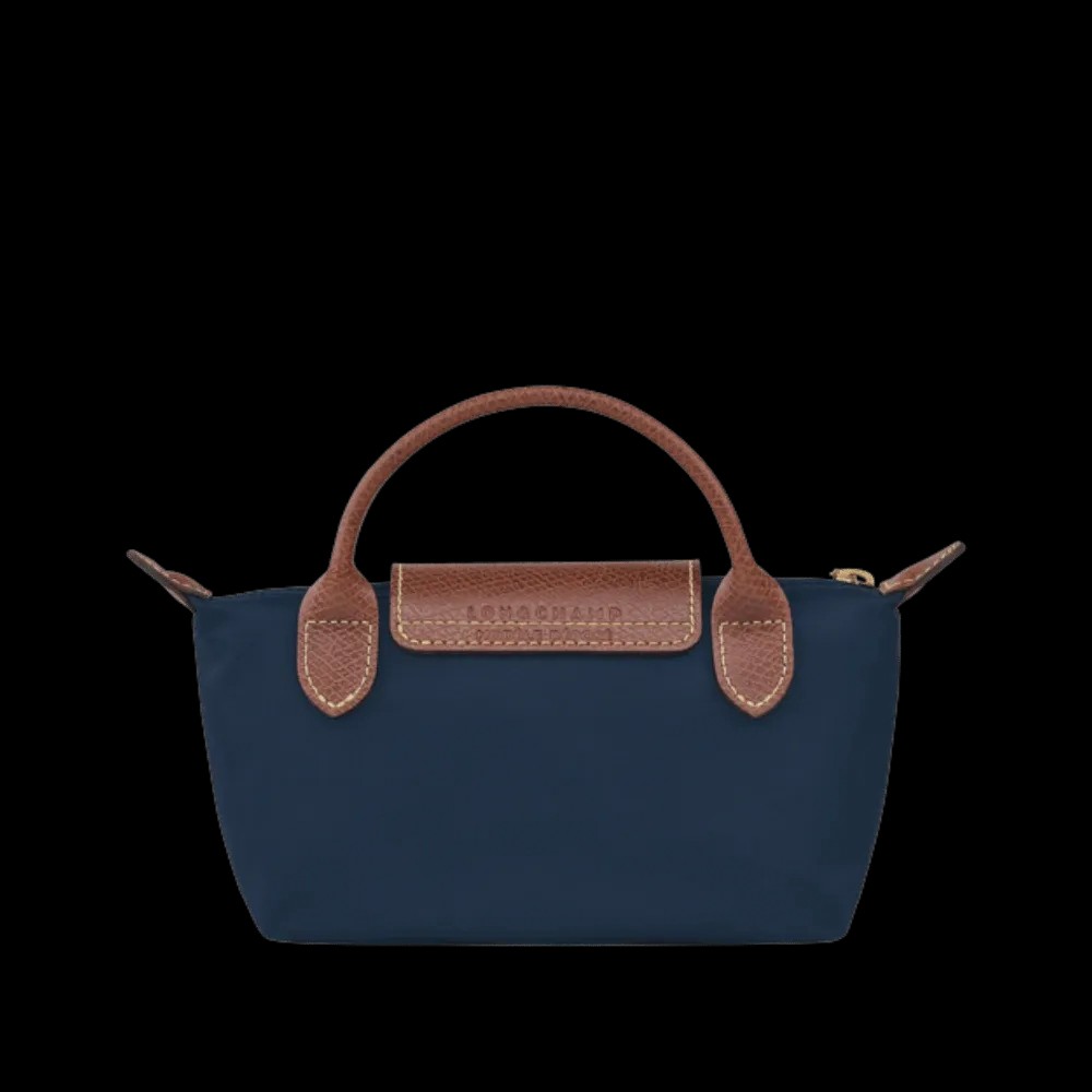 Longchamp Le Pliage Original Pouch with handle Navy - Recycled canvas - HypeFly India View 4