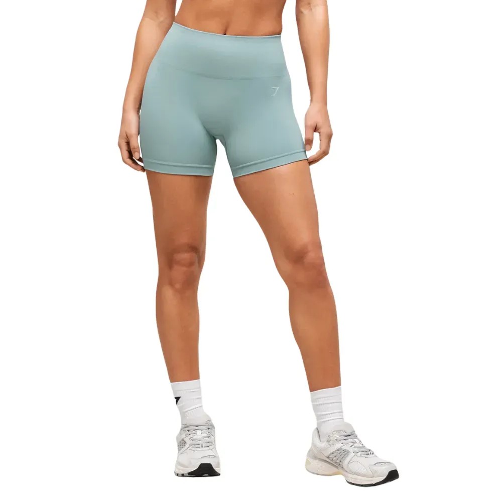 Gymshark Lift Seamless Shorts Rest Blue  - HypeFly India View 1