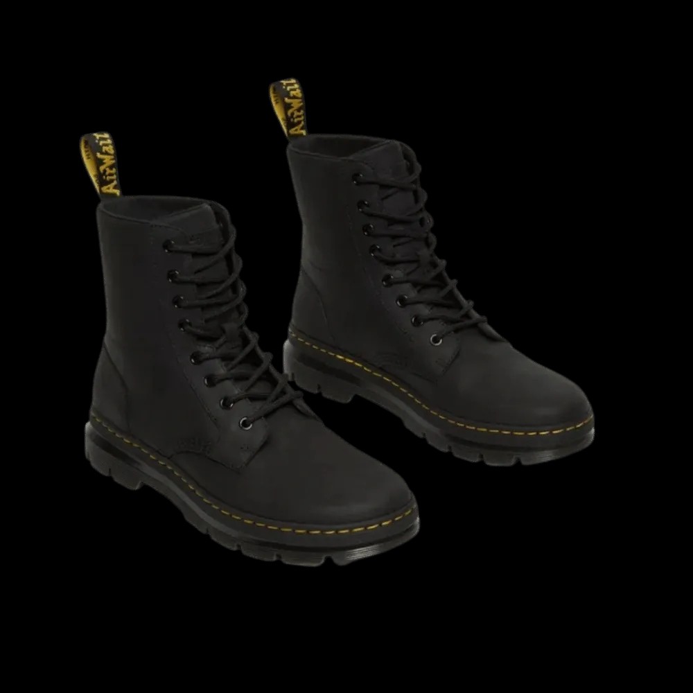 Dr Martens Combs Leather Casual Boots Black - HypeFly India View 2
