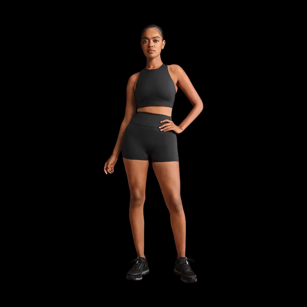 Nike X Skims Matte Women's High-Waisted 3" Boyshorts Obsidian - HypeFly India View 1