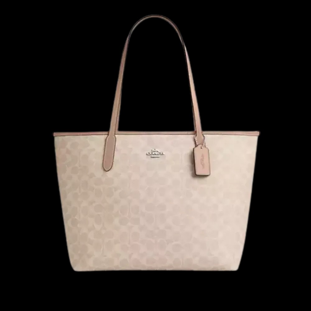 Coach City Tote Bag In Signature Canvas Sand - HypeFly India View 1