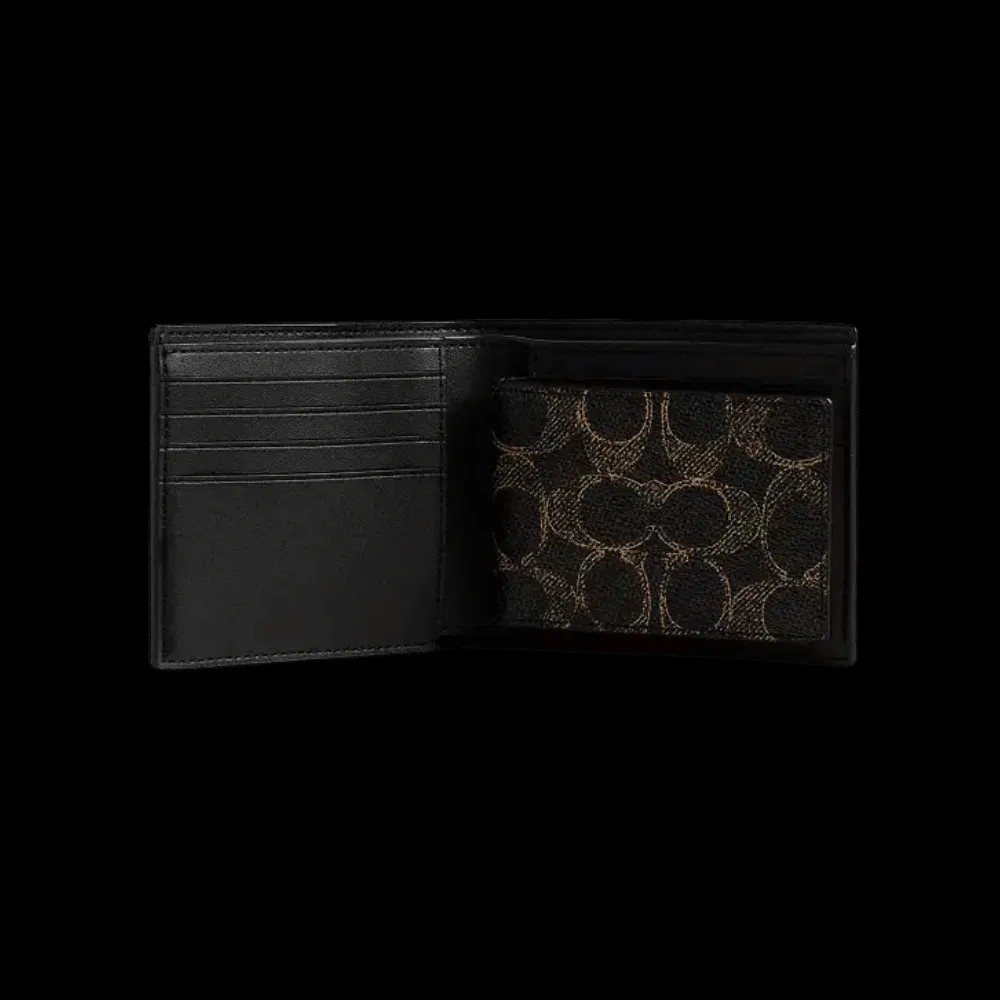 Coach 3-In-1 Wallet In Loved Signature Canvas Brown  - HypeFly India View 2