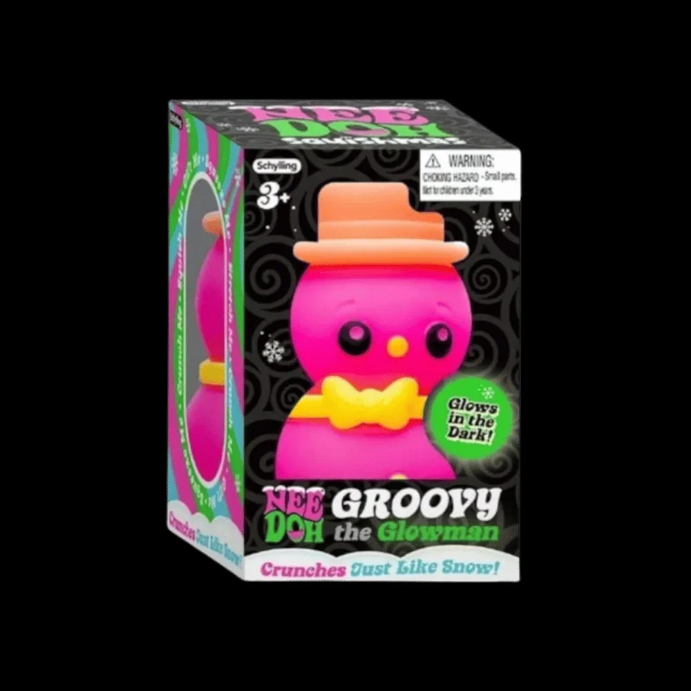 NeeDoh Groovy the Glowman Squishy Fidget Toy Pink - HypeFly India View 1