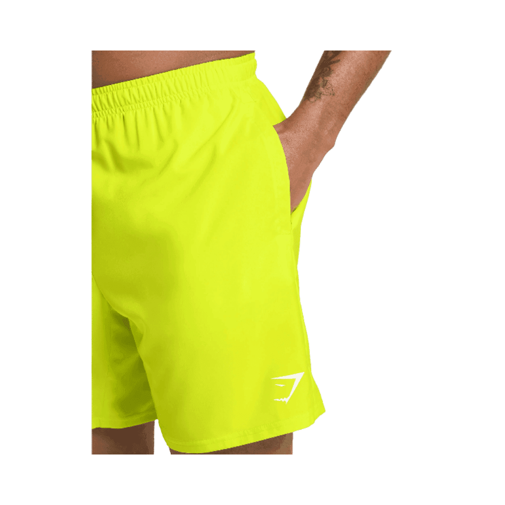 Gymshark Arrival 7" Shorts Shock Green - HypeFly India View 3
