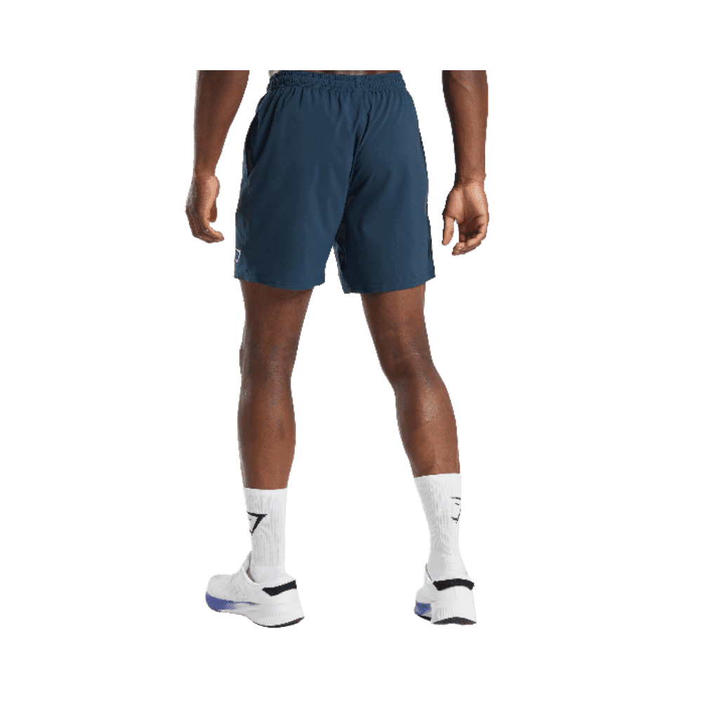 Gymshark Arrival 7" Shorts Navy - HypeFly India View 2