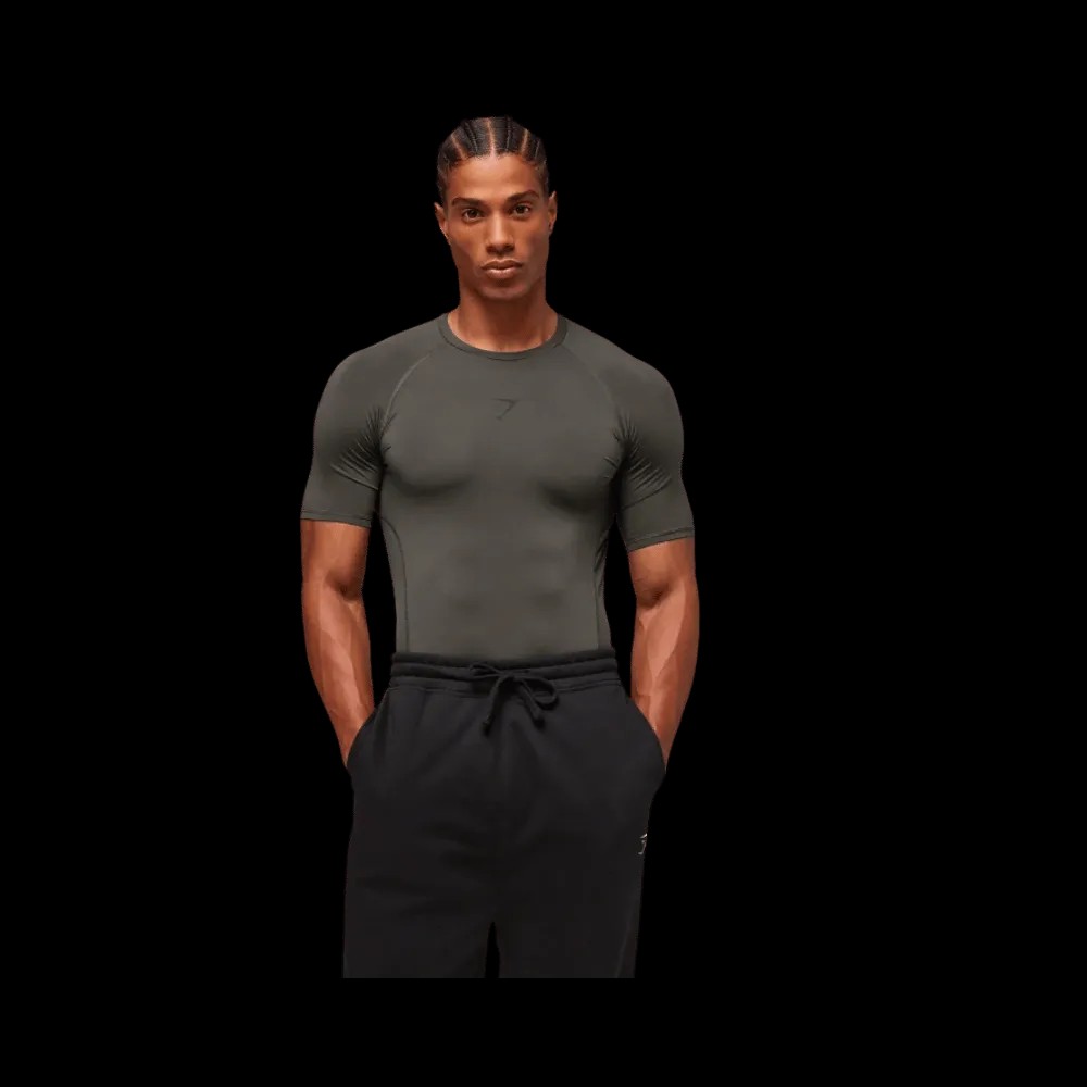 Gymshark Element Baselayer T-Shirt Strength Green - HypeFly India View 1