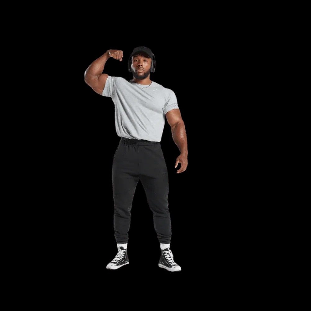 Gymshark Power T-Shirt Oversized Fit Light Grey Core Marl - HypeFly India View 2