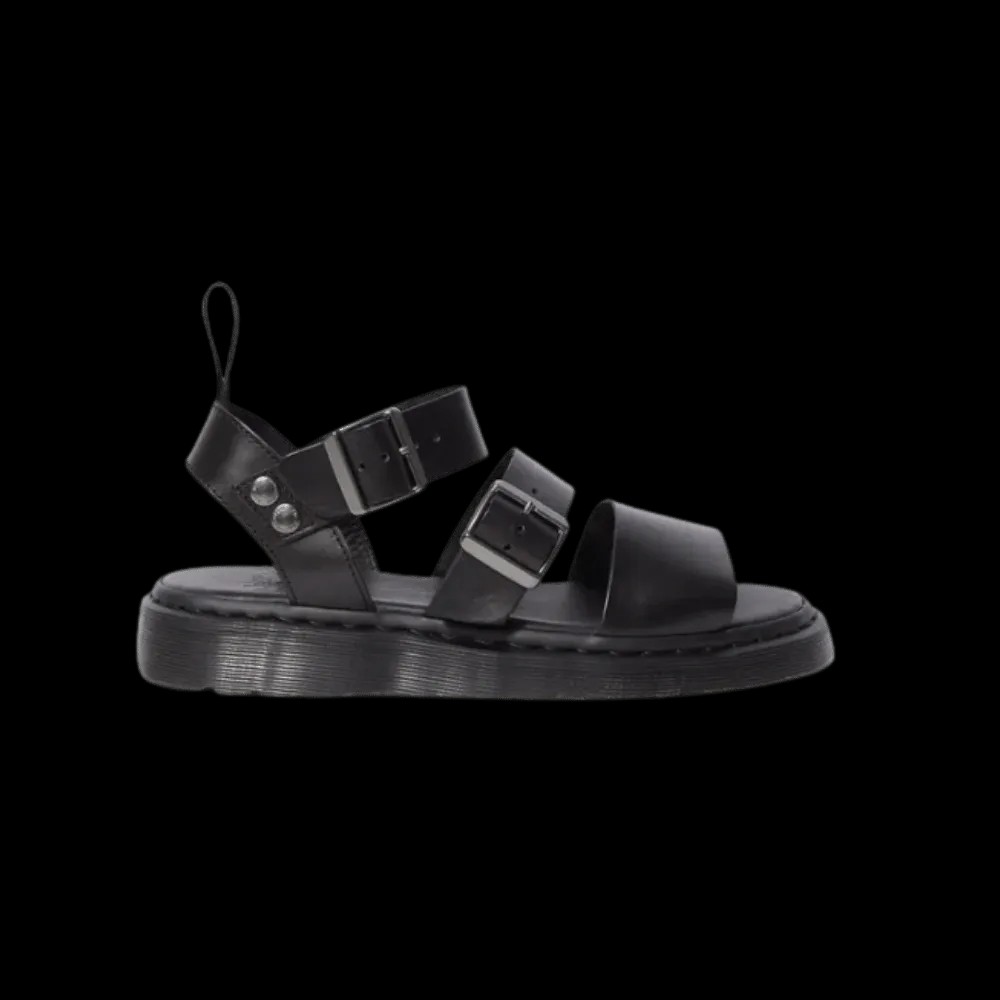 Dr Martens Gryphon Brando Leather Gladiator Sandals BLACK  - HypeFly India View 1