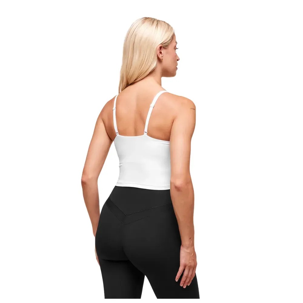 Gymshark Everyday Cami Tank With Shelf White - HypeFly India View 2