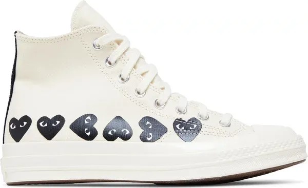 Converse x PLAY Comme des Garçons Chuck 70 Multi Heart High 'Beige' - HypeFly India View 1