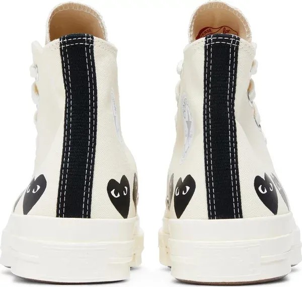 Converse x PLAY Comme des Garçons Chuck 70 Multi Heart High 'Beige' - HypeFly India View 3