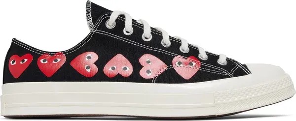 Converse x PLAY Comme des Garçons Chuck 70 Multi Heart 'Black' - HypeFly India View 1