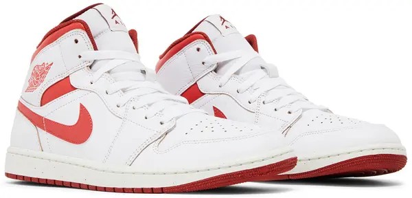 Air Jordan 1 Mid SE 'White Dune Red' - HypeFly India View 3