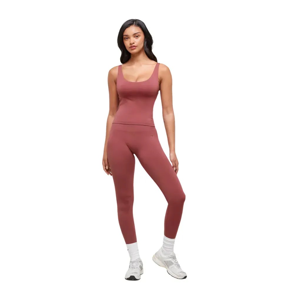 Gymshark Soft Sculpt Tank With Shelf Washed Berry Pink - HypeFly India View 3
