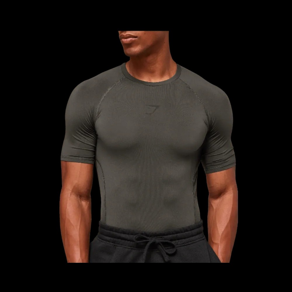Gymshark Element Baselayer T-Shirt Strength Green - HypeFly India View 4