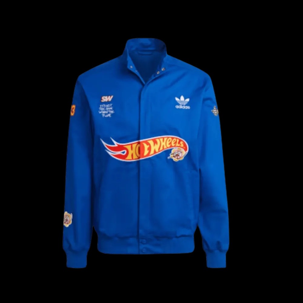 adidas x Sean Wotherspoon x Hot Wheels Race Jacket Blue/Power Blue - HypeFly India View 1