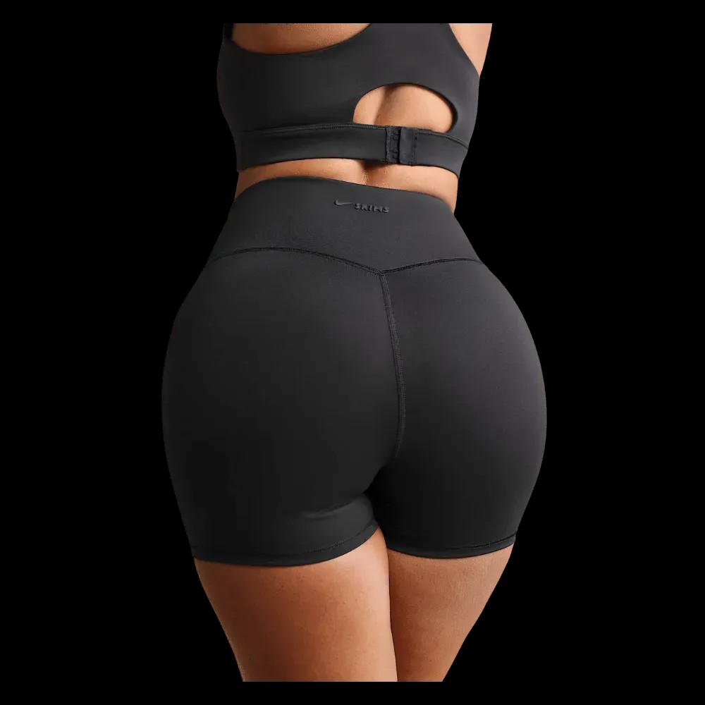 Nike X Skims Matte Women's High-Waisted 3" Boyshorts Obsidian - HypeFly India View 4