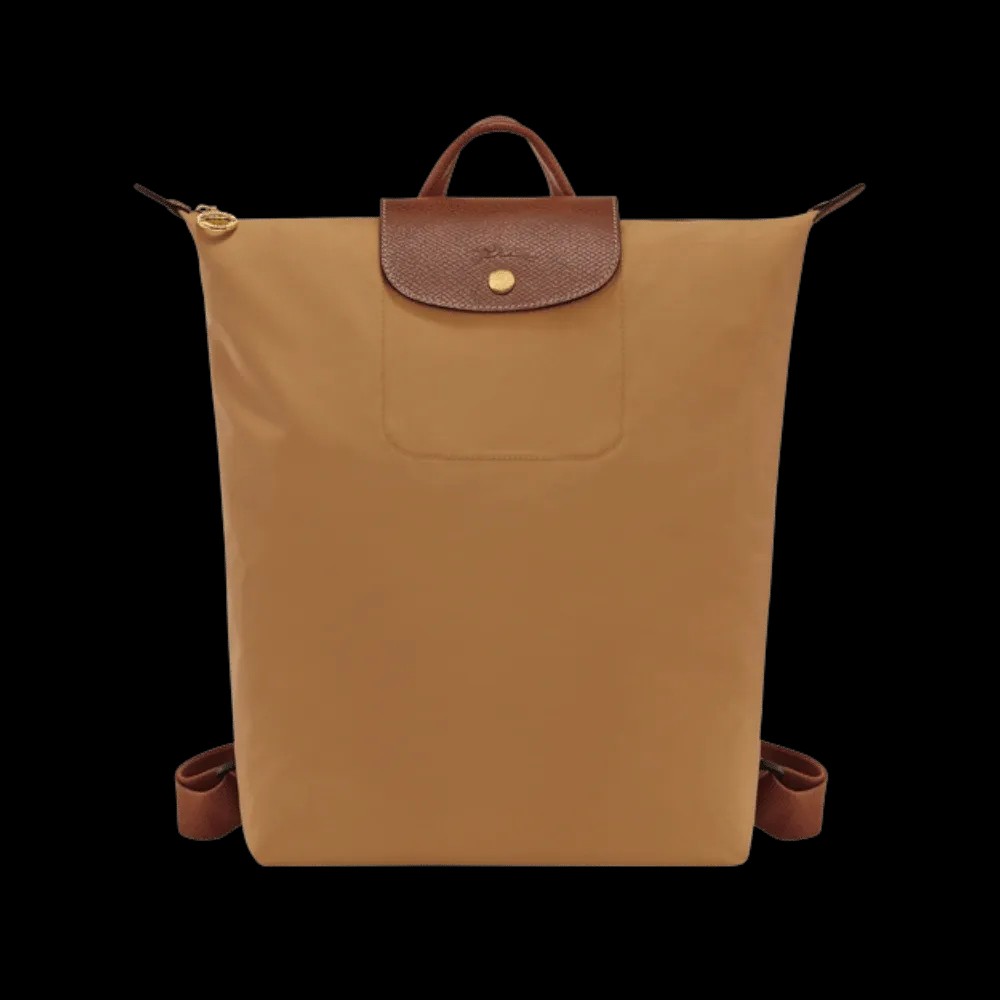 Longchamp Le Pliage Original M Backpack Fawn - Recycled canvas - HypeFly India View 1