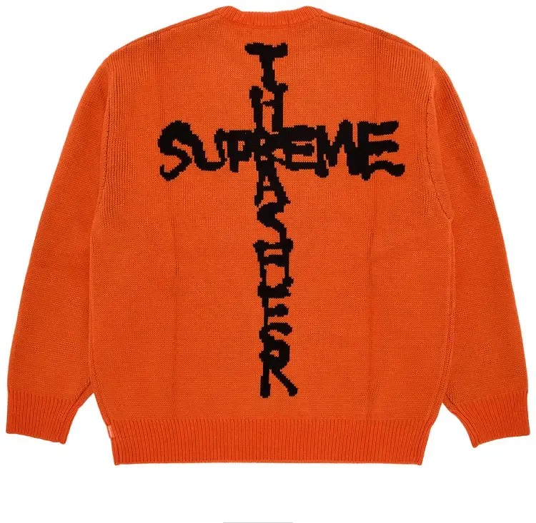 Supreme X Thrasher Sweater Orange - HypeFly India View 1