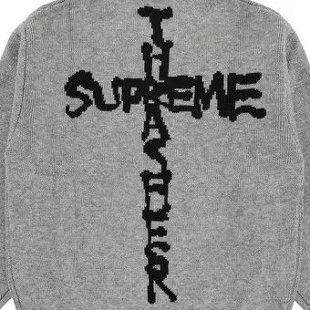 Supreme X Thrasher Sweater Heather Grey - HypeFly India View 1