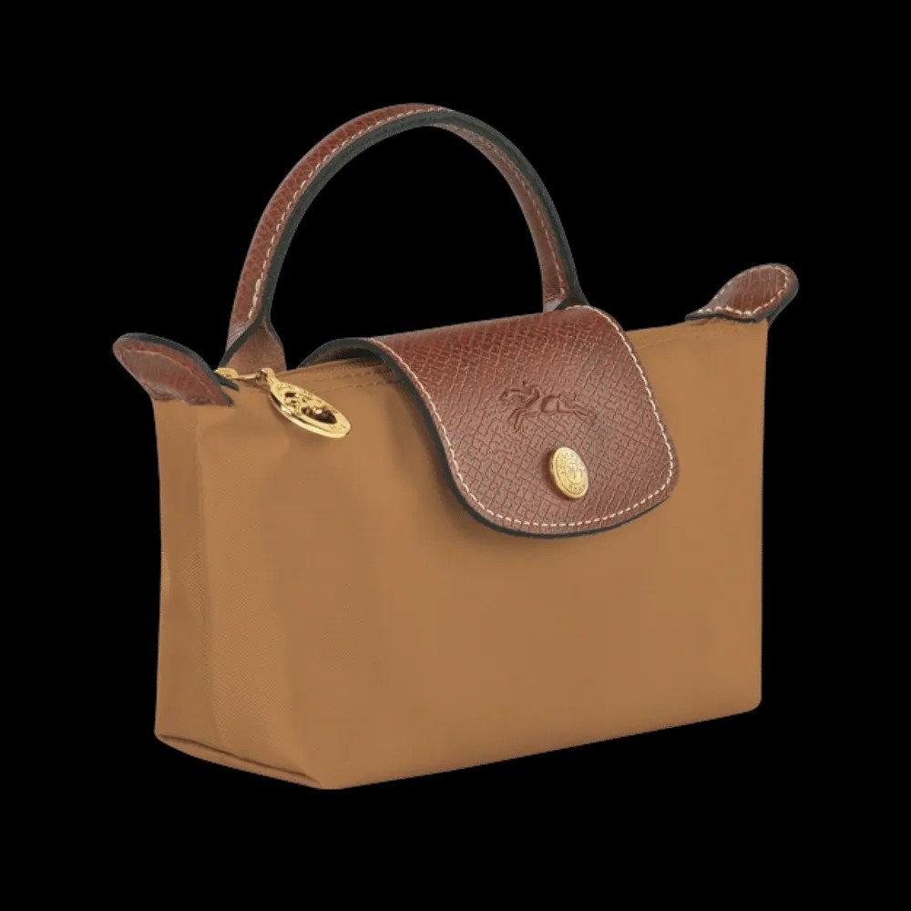 Longchamp Le Pliage Original Pouch with handle Fawn - Recycled canvas - HypeFly India View 3