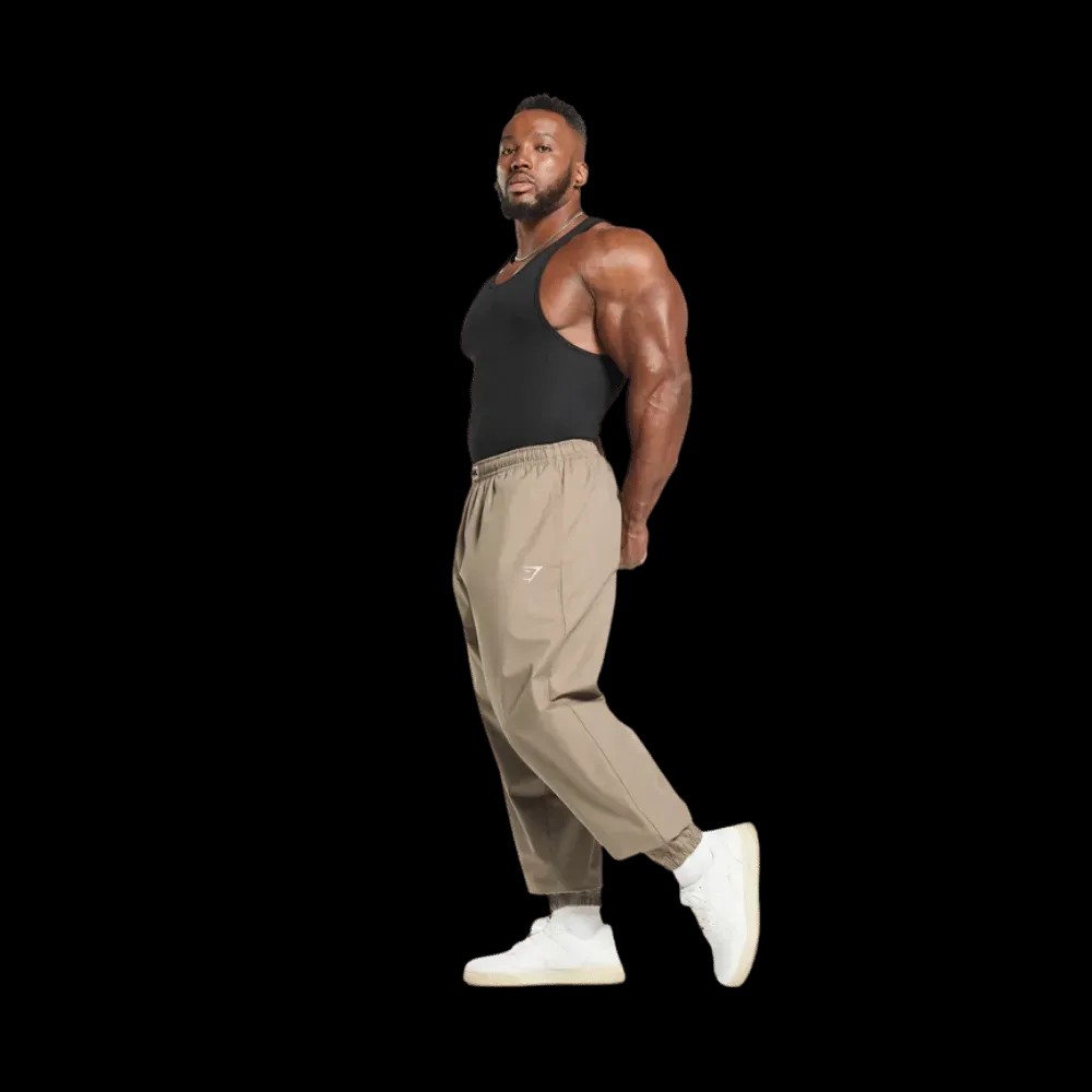 Gymshark Pumper Pants Lifestyle Brown - HypeFly India View 3