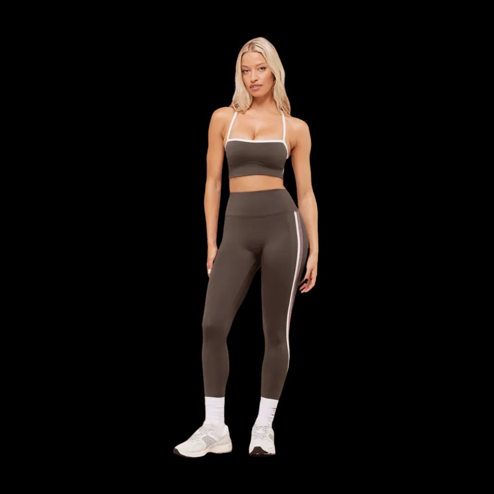 Gymshark Piping Legging Walnut Brown - HypeFly India View 4
