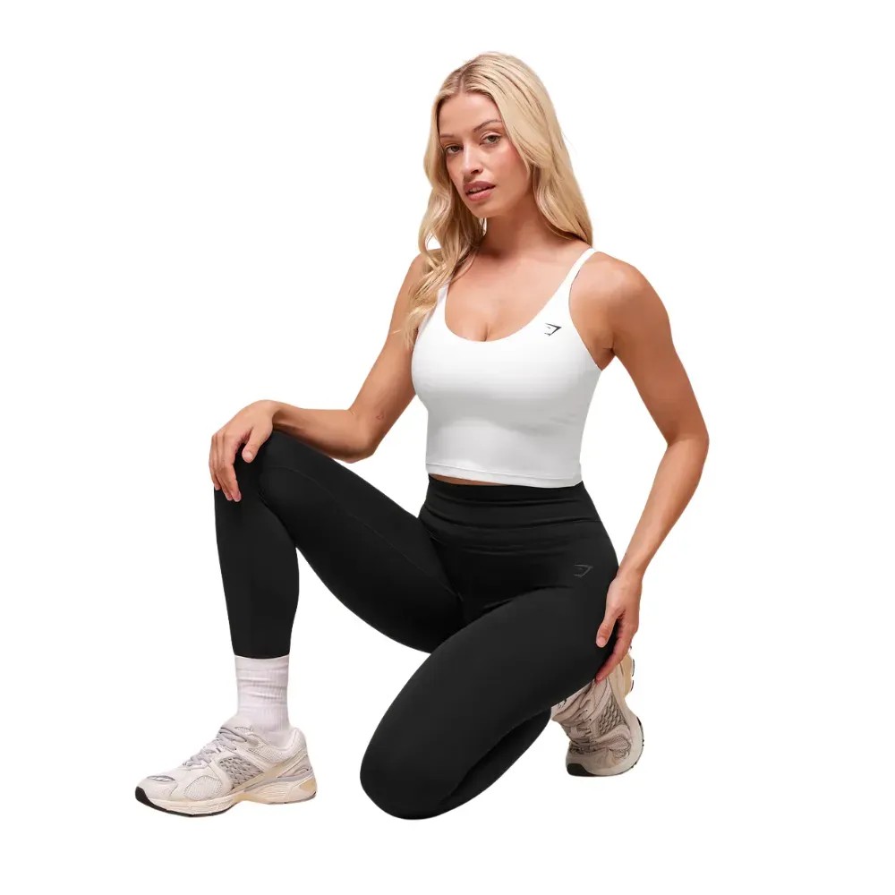 Gymshark Everyday Cami Tank With Shelf White - HypeFly India View 4