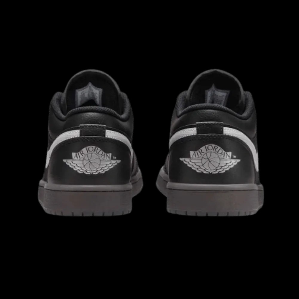 Jordan 1 Low Black White Dark Smoke Grey (Reflective Swoosh) - HypeFly India View 2