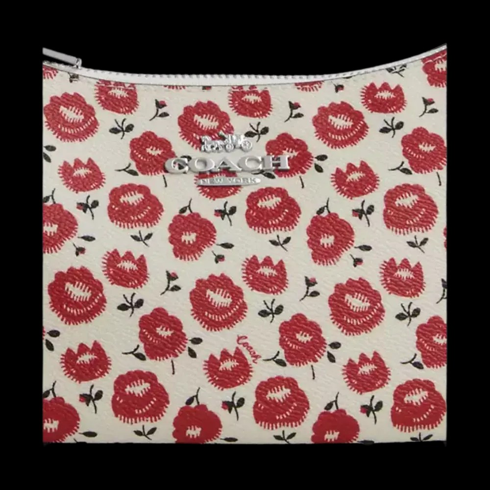 Coach Teri Shoulder Bag With Floral Print Chalk - HypeFly India View 5