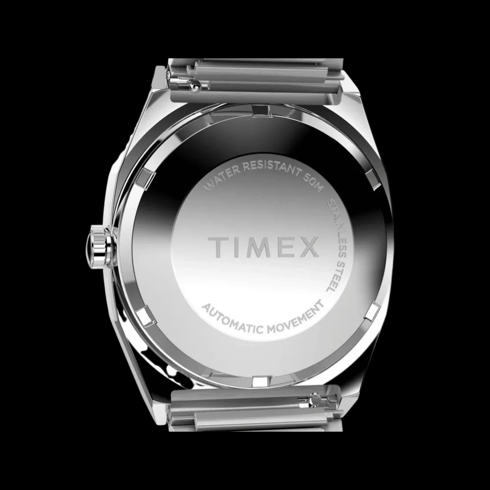 Timex Automatic 1983 E Line 34mm Stainless Steel Expansion Band Watch Blue - HypeFly India View 2
