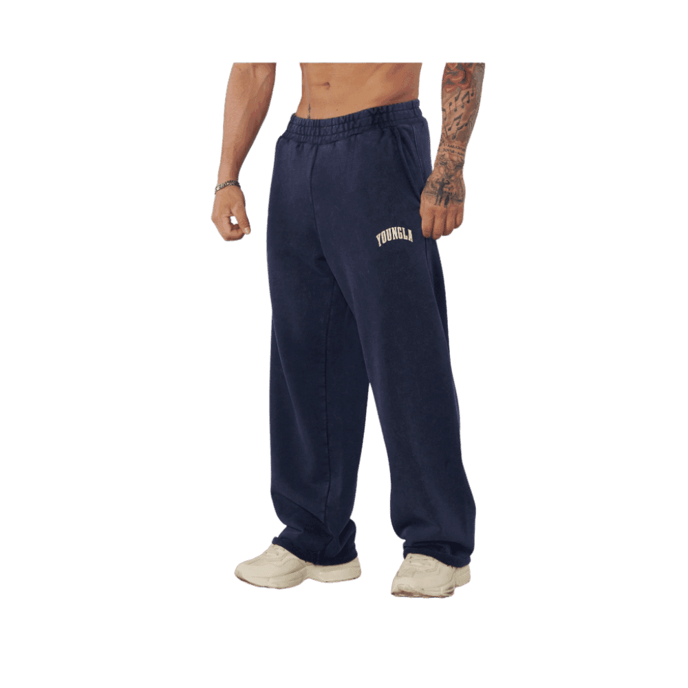 Young LA New Wave Baggy Sweats Navy Purple Wash - HypeFly India View 2