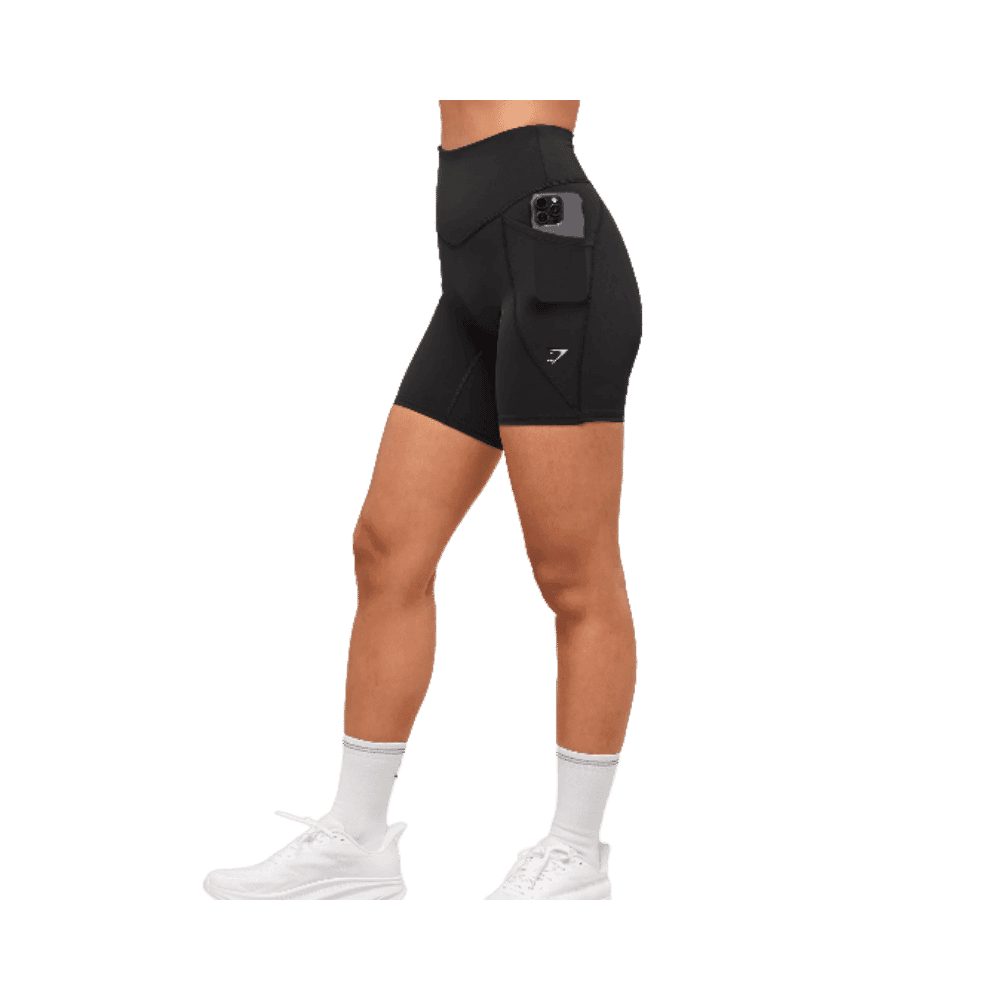 Gymshark Running Pocket 6" Shorts Black - HypeFly India View 2