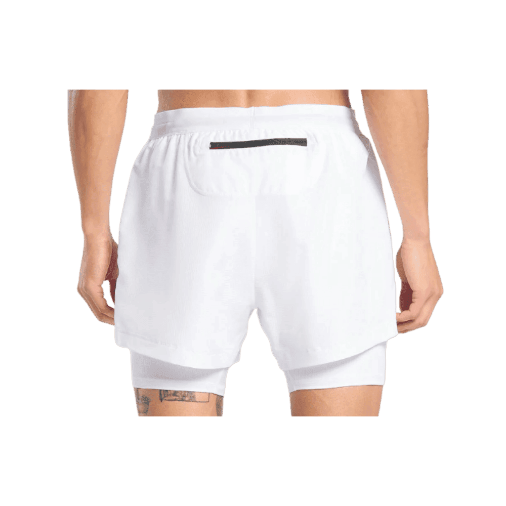 Gymshark Running 2 in 1 Shorts White - HypeFly India View 3