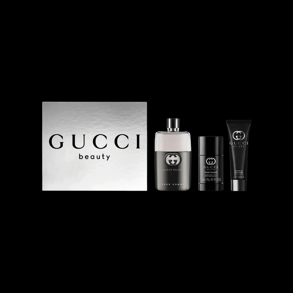 Gucci Guilty Eau de Toilette Gift Set for Men (Silver Gift Box) - HypeFly India View 1