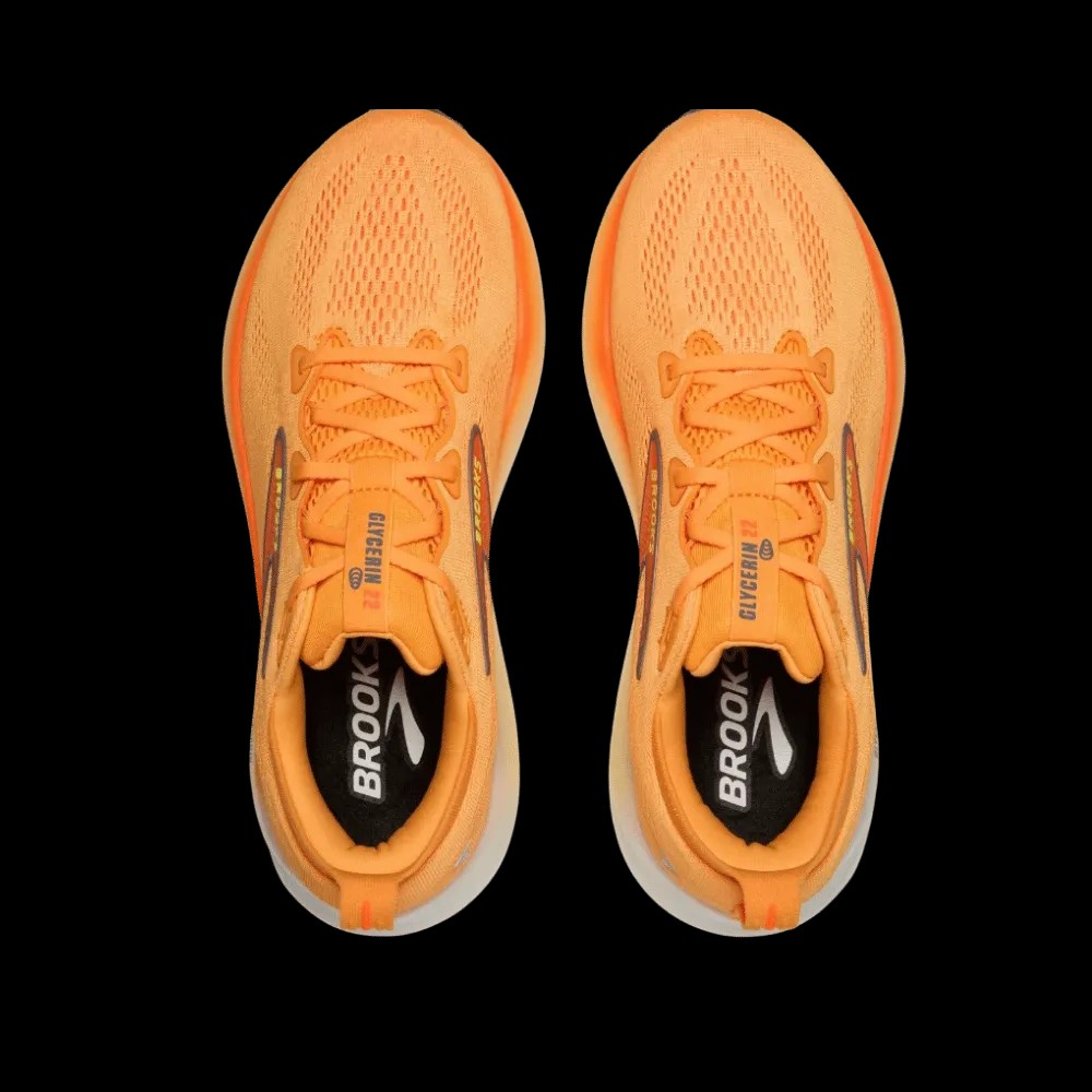Brooks Glycerin 22 Orange Nightlife White - HypeFly India View 3
