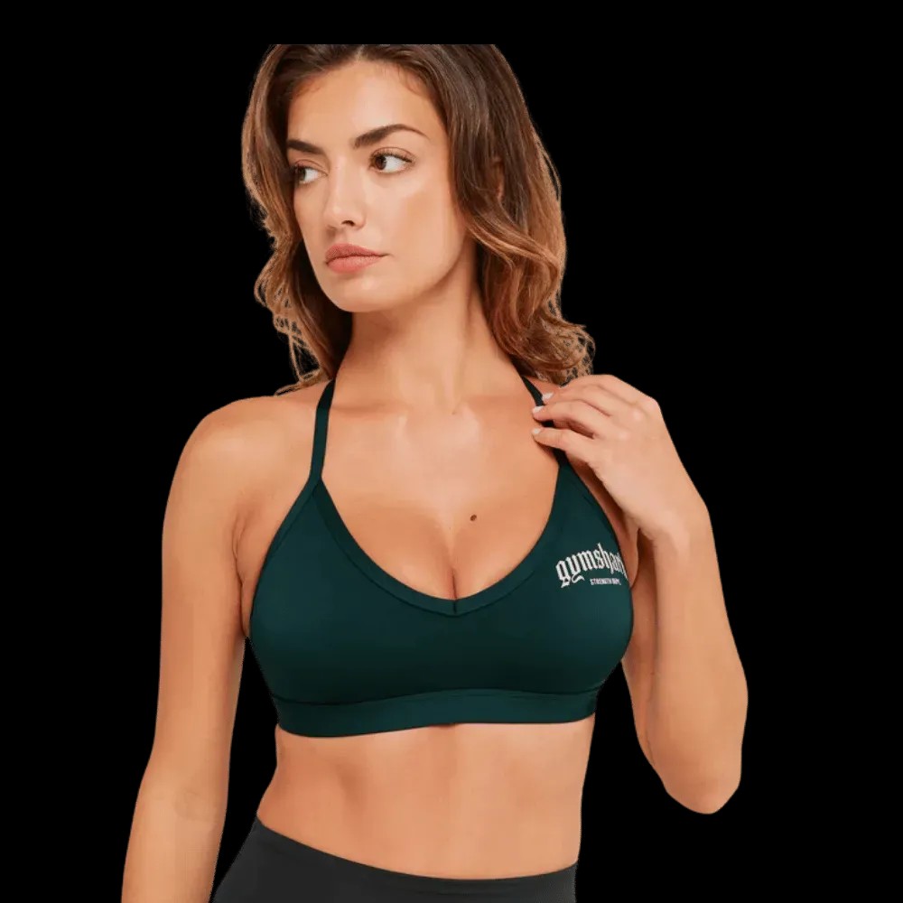 Gymshark Graphic Sports Bra Deep Petrol Blue - HypeFly India View 5
