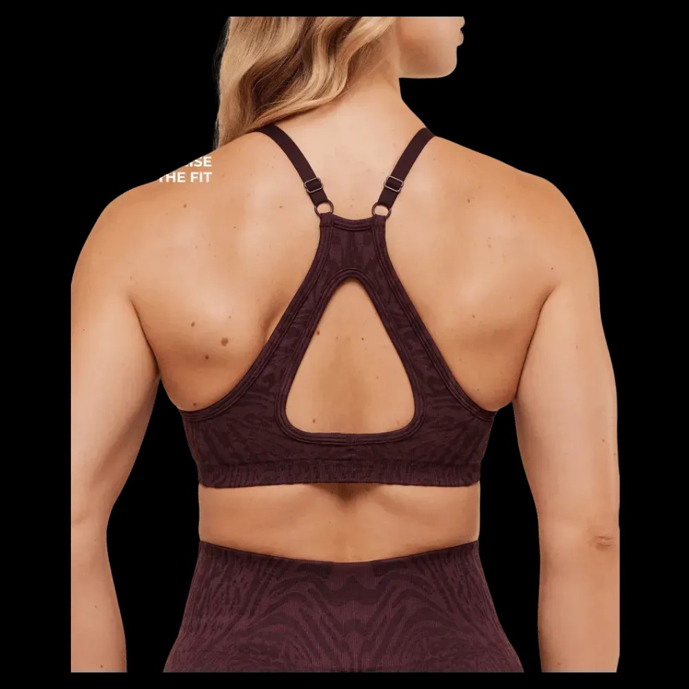 Gymshark Adapt Animal Seamless Sports Bra Cherry Purple/Reset Pink - HypeFly India View 2