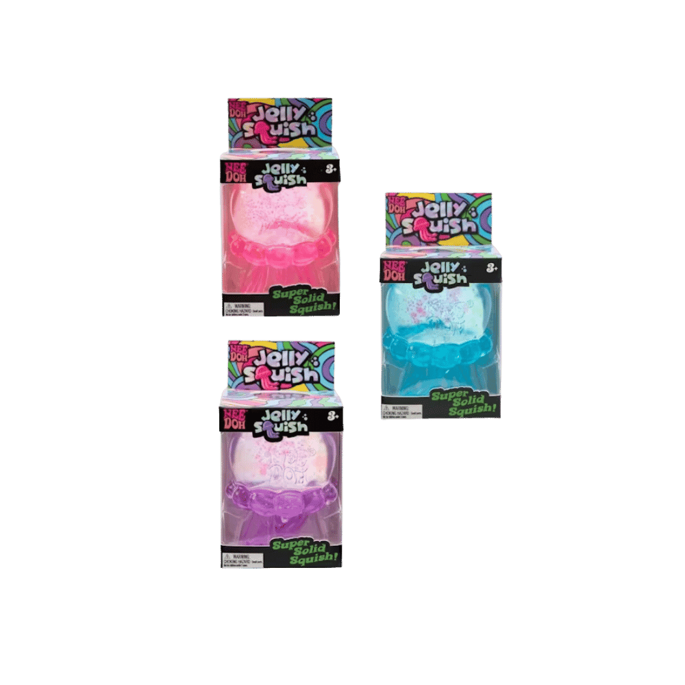 NeeDoh JellySquish Squishy Fidget Toy 3x Lot Purple/Pink/Blue - HypeFly India View 1