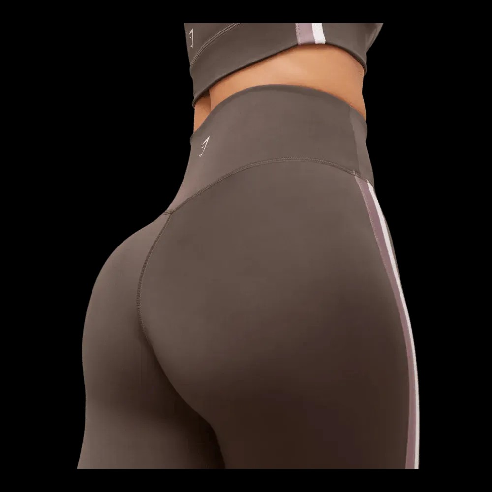 Gymshark Piping Legging Walnut Brown - HypeFly India View 2