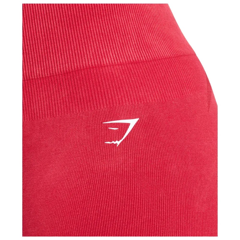 Gymshark Gains Seamless Washed Shorts Carmine Red - HypeFly India View 5