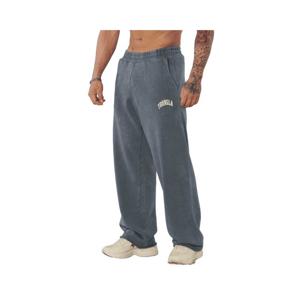 Young LA New Wave Baggy Sweats Grey Wash - HypeFly India View 1