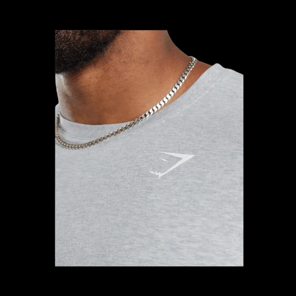 Gymshark Power T-Shirt Oversized Fit Light Grey Core Marl - HypeFly India View 5
