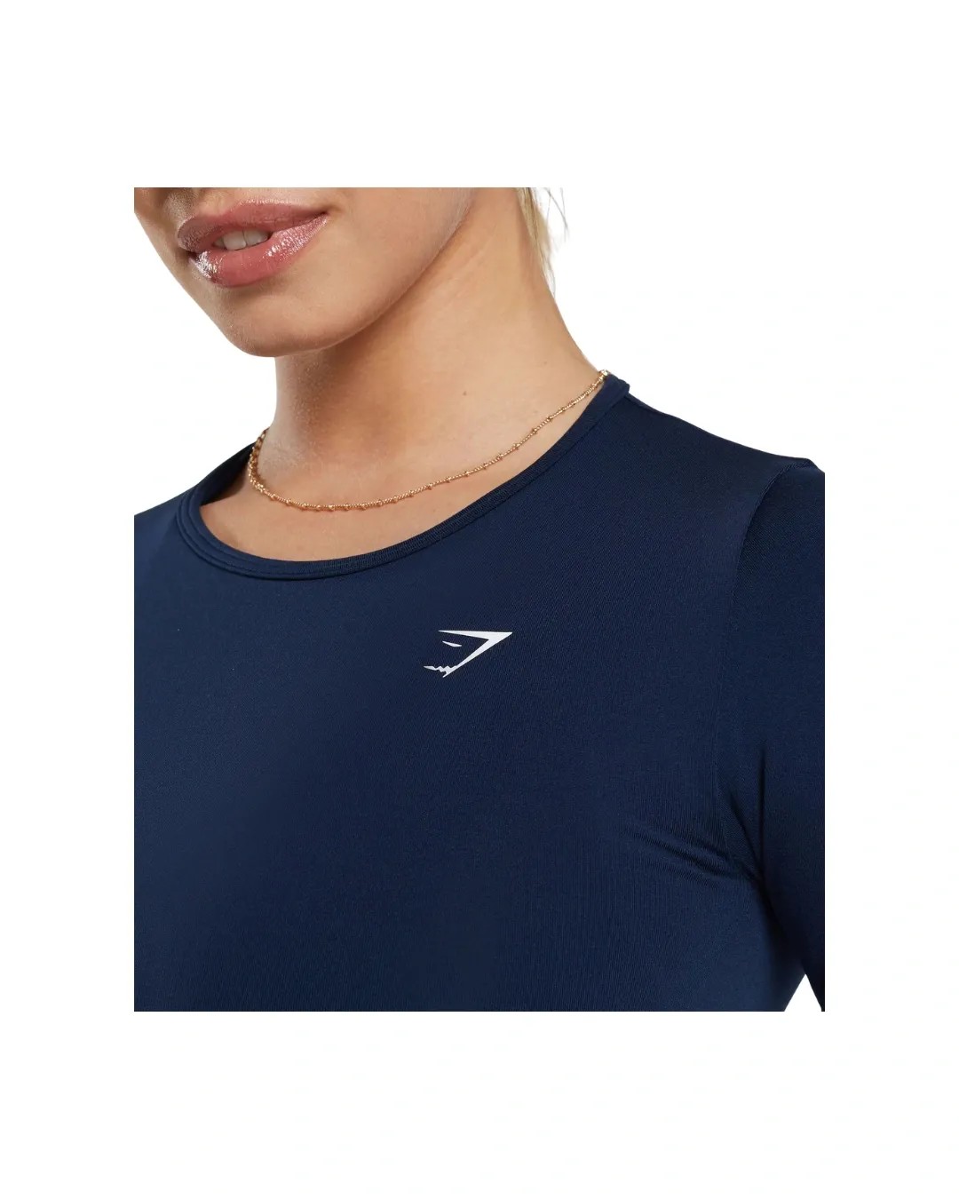 Gymshark Everyday Seamless Long Sleeve Crop Top Navy - HypeFly India View 5
