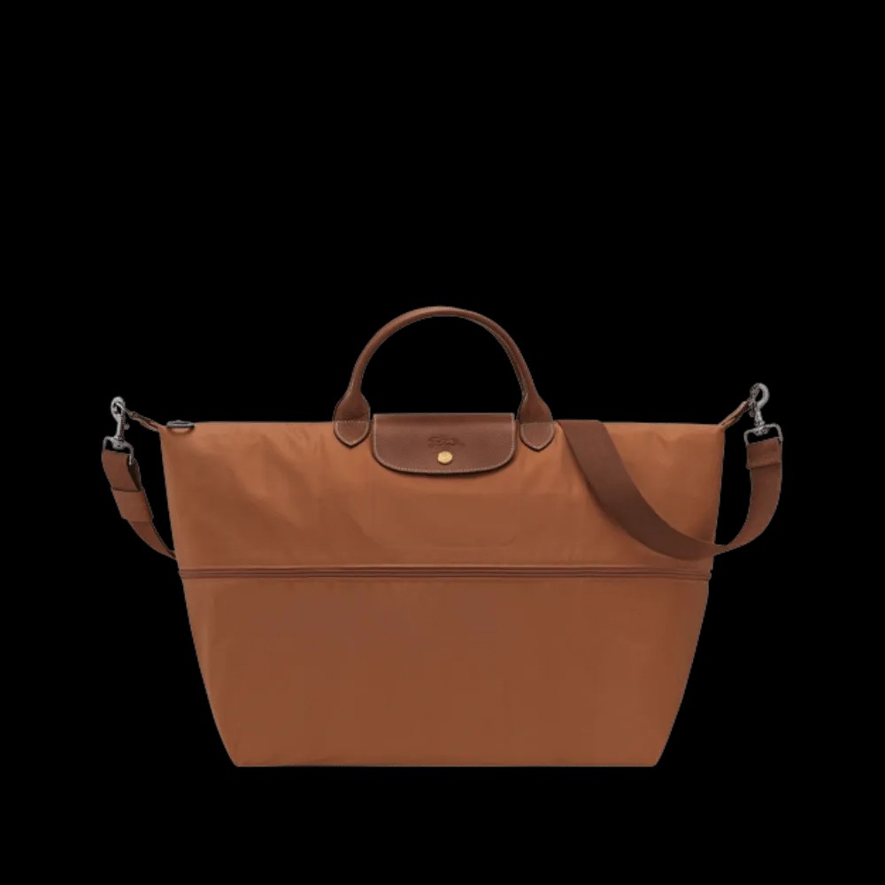 Longchamp Le Pliage Original Travel bag expandable Cognac - Recycled canvas - HypeFly India View 3
