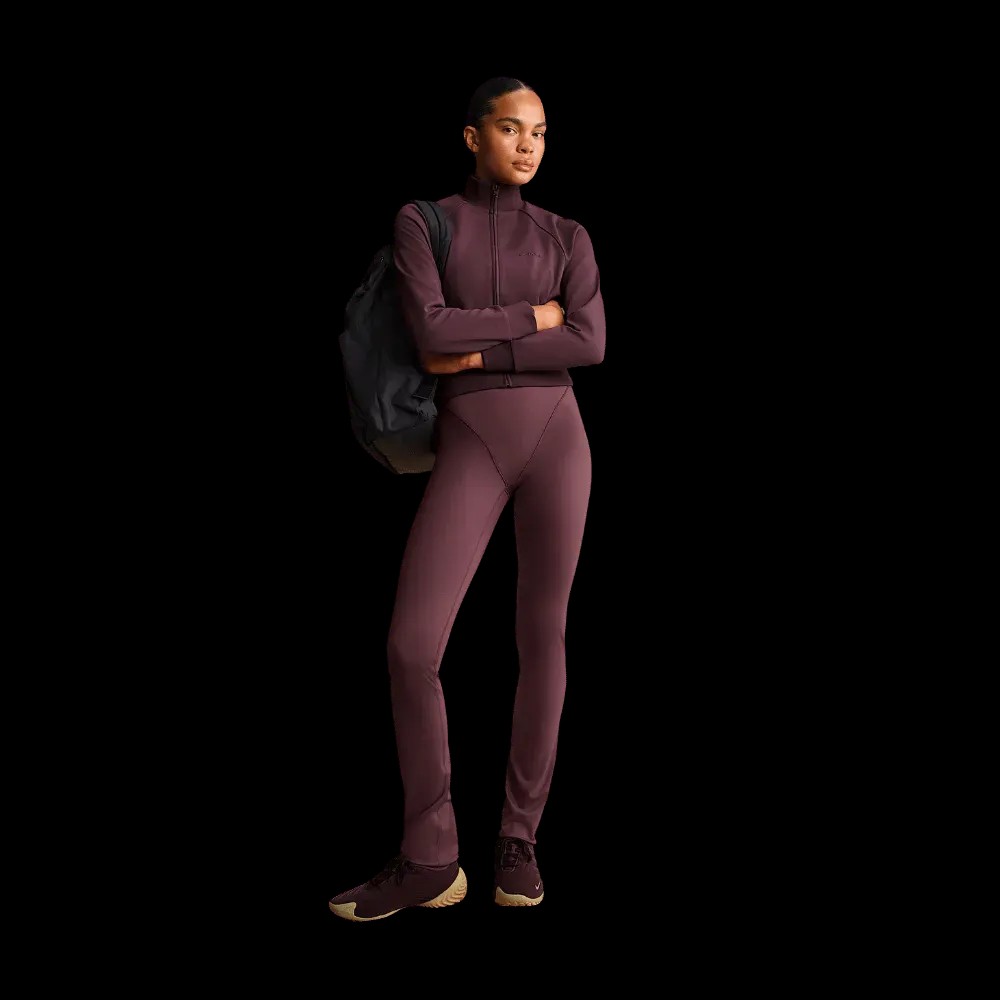 Nike X Skims Matte Women's High-Waisted V-Panel Straight Leggings CURRANT - HypeFly India View 1