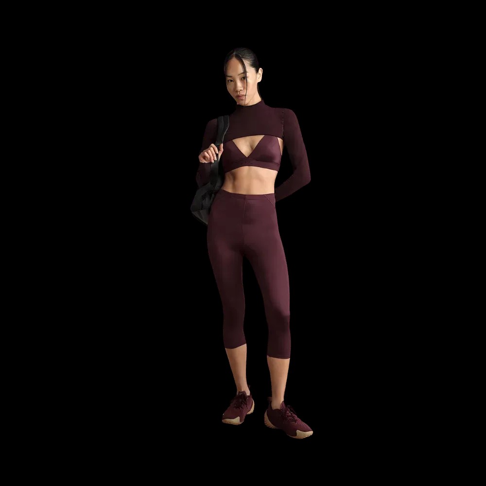 Nike x Skims Shine Women's High-Waisted 17" Leggings with Drawcord CURRANT - HypeFly India View 1
