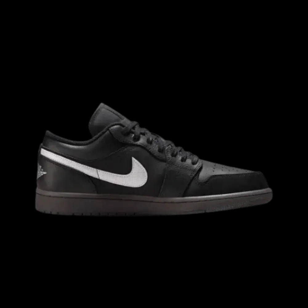 Jordan 1 Low Black White Dark Smoke Grey (Reflective Swoosh) - HypeFly India View 1